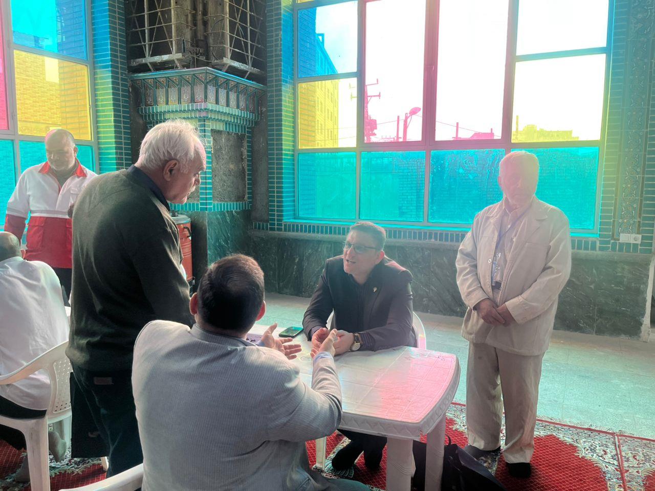 میز خدمت صندوق بازنشستگی کشوری مدیریت استان خوزستان در مصلی نماز جمعه اهواز